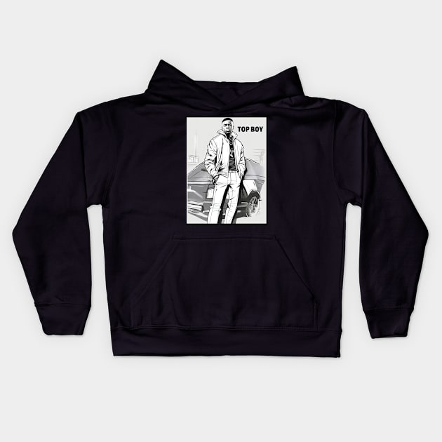 TOP BOY BRUV Kids Hoodie by Buff Geeks Art